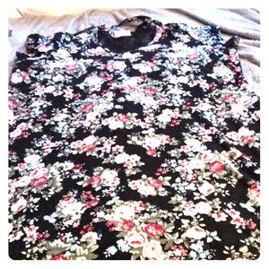 Black dress with flowers